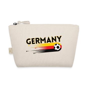 Germany German Football Soccer Ball Travel Retro - Organic Pouch - nature - Front