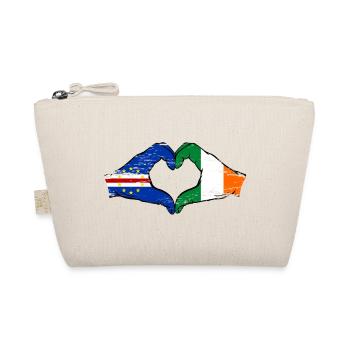 Kap Verde Irland Flagge Hände Herzform used - Bio-Täschchen - Natur - Vorne