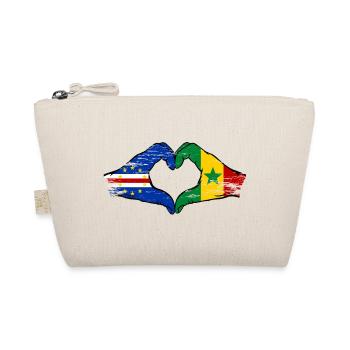 Cape Verde Senegal flag hands heart shape used - Organic Pouch - nature - Front
