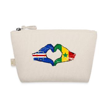 Mains du drapeau du Sénégal du Cap-Vert en forme de cœur utilisées - Trousse biologique - nature - Devant