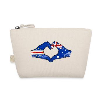 Cape Verde Australia flag hands heart shape used - Organic Pouch - nature - Front