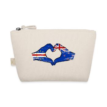 Mains du drapeau du Cap-Vert Nouvelle-Zélande en forme de cœur utilisées - Trousse biologique - nature - Devant