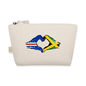 Cape Verde Jamaica flag hands heart shape used - Organic Pouch - nature - Front
