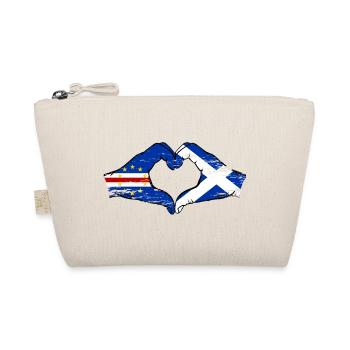 Kap Verde Schottland Flagge Hände Herzform used - Bio-Täschchen - Natur - Vorne