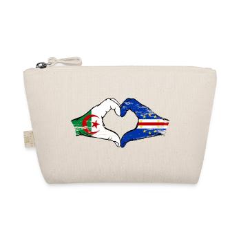 Algerien Kap Verde Flagge Hände Herzform used - Bio-Täschchen - Natur - Vorne