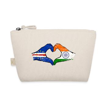 Cape Verde India flag hands heart shape used - Organic Pouch - nature - Front