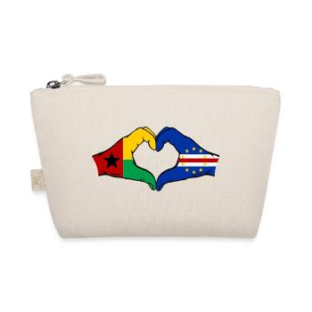 Cape Verde Guinea-Bissau Flag Hands Heart Shape - Organic Pouch - nature - Front