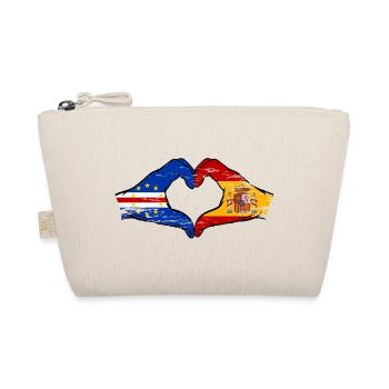 Cape Verde Spain flag hands heart shape used - Organic Pouch - nature - Front