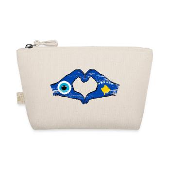 Mains du drapeau du Kosovo Nazar en forme de cœur utilisées - Trousse biologique - nature - Devant