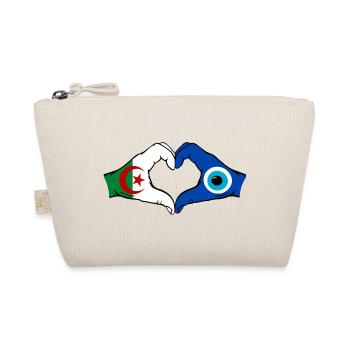 Algérie Nazar Drapeau Mains Forme de cœur - Trousse biologique - nature - Devant