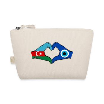Drapeau du nazar de l’Azerbaïdjan, mains en forme de cœur - Trousse biologique - nature - Devant