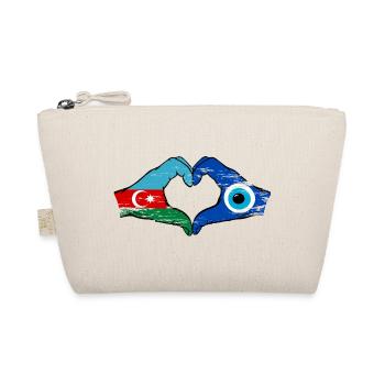 Azerbaijan Nazar Flag Hands Heart Shape Used - Organic Pouch - nature - Front