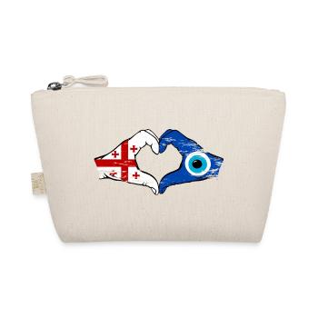 Mains du drapeau du Nazar de Géorgie en forme de cœur utilisées - Trousse biologique - nature - Devant