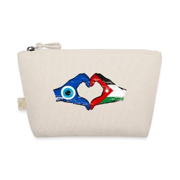 Jordanien Nazar Flagge Hände Herzform used - Bio-Täschchen - Natur - Vorne