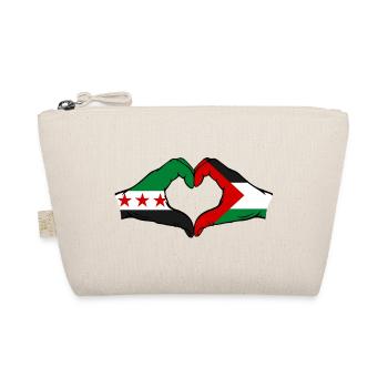 Syrien Palästina Flagge Hände Herzform - Bio-Täschchen - Natur - Vorne