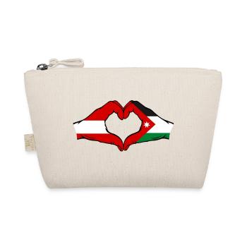 Österreich Jordanien Flagge Hände Herzform - Bio-Täschchen - Natur - Vorne