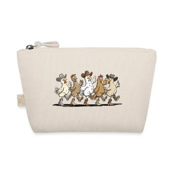 Line Dance Hühner | Lustige Hühner Geschenk - Bio-Täschchen - Natur - Vorne