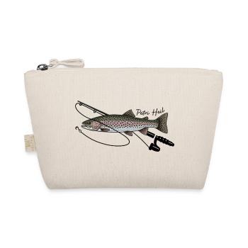 Angeln mit Rute Forelle Fisch Petri Heil - Bio-Täschchen - Natur - Vorne