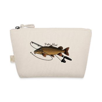 Angeln mit Rute Karpfen Fisch Petri Heil - Bio-Täschchen - Natur - Vorne