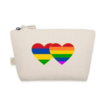 Mauritius Regenbogen Flagge Herz - Bio-Täschchen - Natur - Vorne