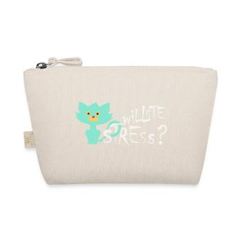 Willste Stress? Lustige Katze mit frechem Spruch - Bio-Täschchen - Natur - Vorne