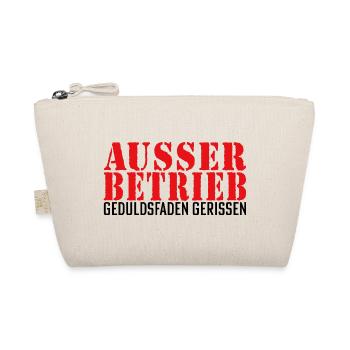 Ausser Betrieb Pause Feierabend Lustiger Spruch - Bio-Täschchen - Natur - Vorne