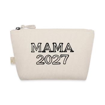 Mama 2027 Schriftzug handgezeichnet - Bio-Täschchen - Natur - Vorne
