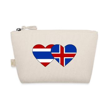 Thailand Island Flagge Herzform - Bio-Täschchen - Natur - Vorne