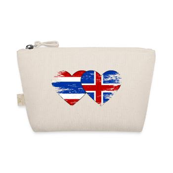 Thailand Island Flagge Herzform used - Bio-Täschchen - Natur - Vorne