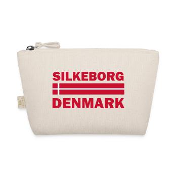 Text der Silkeborg-Dänemark-Flagge - Bio-Täschchen - Natur - Vorne