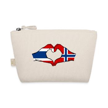 Thailand Schweden Flagge Hände Herzform - Bio-Täschchen - Natur - Vorne
