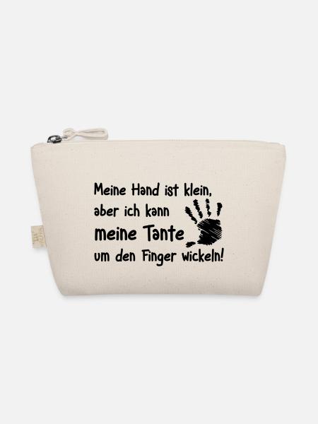 Tante um den Finger wickeln - Bio-Täschchen - Natur