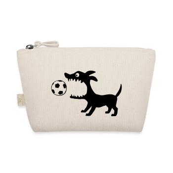 Hund frisst Ball - Bio-Täschchen - Natur - Vorne
