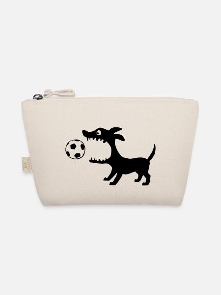 Hund frisst Ball - Bio-Täschchen - Natur