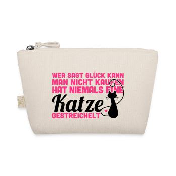 Katze: Glück kann man kaufen - Bio-Täschchen - Natur - Vorne