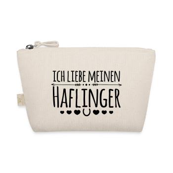 Ich liebe meinen Haflinger - Reiter Geschenk - Bio-Täschchen - Natur - Vorne