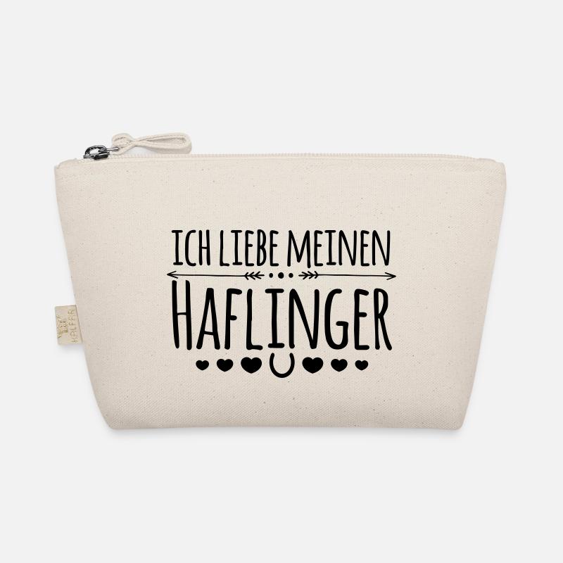 Ich liebe meinen Haflinger - Reiter Geschenk - Bio-Täschchen - Natur