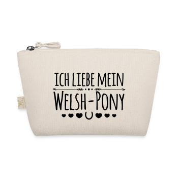 Ich liebe mein Welsh Pony - Reiter Geschenk - Bio-Täschchen - Natur - Vorne