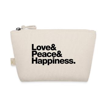 love peace happiness - Trousse biologique - nature - Devant