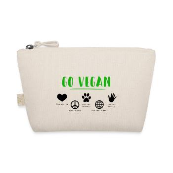 GO VEGAN - Bio-Täschchen - Natur - Vorne