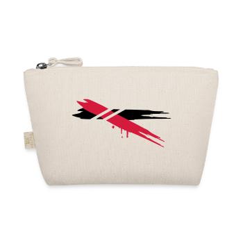 two color stripes with horizontal stripes - Organic Pouch - nature - Front