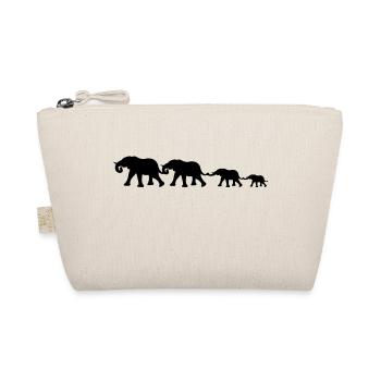 medium_elephant_family - Bio-Täschchen - Natur - Vorne