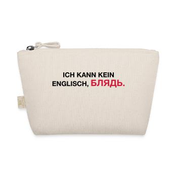 Ich kann kein englisch bljat Spruch - Geschenkidee - Bio-Täschchen - Natur - Vorne