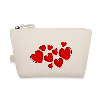 Love, heart for the loved one, sweetheart - Organic Pouch - nature - Front