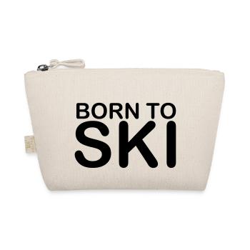 born to ski 10 - Organic Pouch - nature - Front
