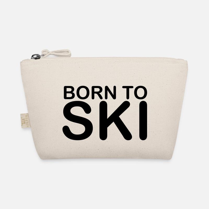 born to ski 10 - Bio-Täschchen - Natur