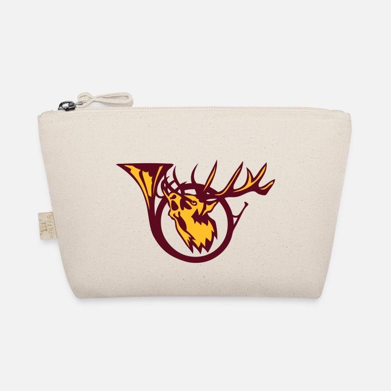 deer hunting horn logo hunt deer 1 Organic Pouch
