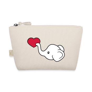 tête d'éléphant coeur amour donner en amour assis - Trousse biologique - nature - Devant
