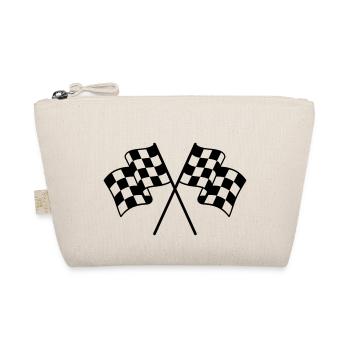 Checkered Flags 1 color - Organic Pouch - nature - Front