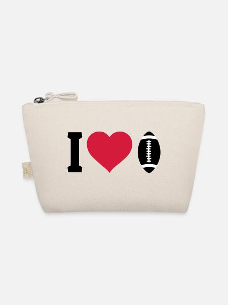I love football J'aime le football - Trousse biologique - nature - Devant